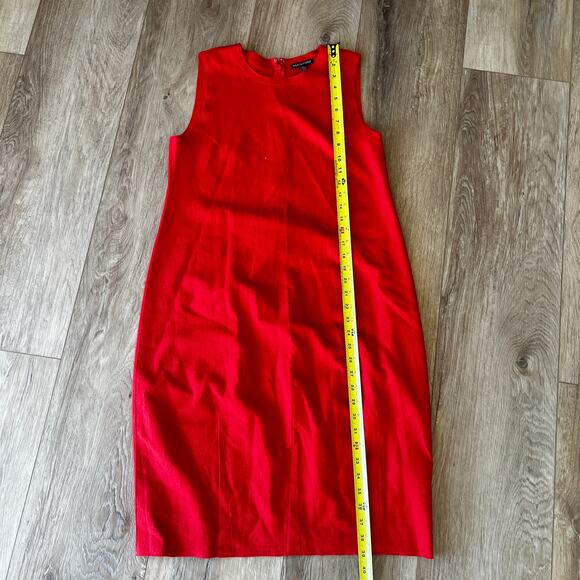 EILEEN FISHER Women's Sleeveless Wool Midi Dress Size XS In Red - Picture 3 of 7